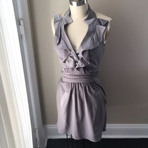 Grey ruffle dress